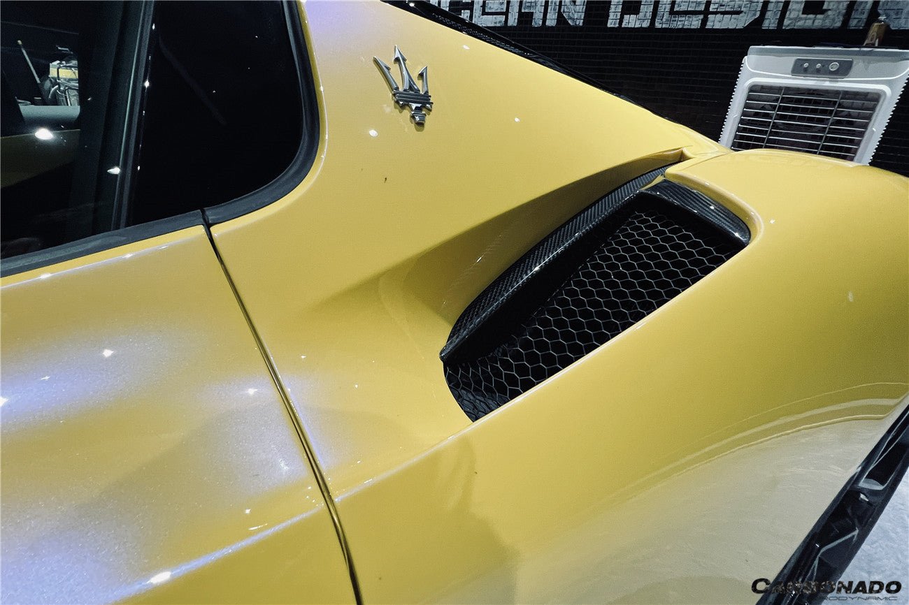 2020 - 2025 Maserati MC20 NVT Style Dry Carbon Fiber Quarter Panel Side Vent Scoops